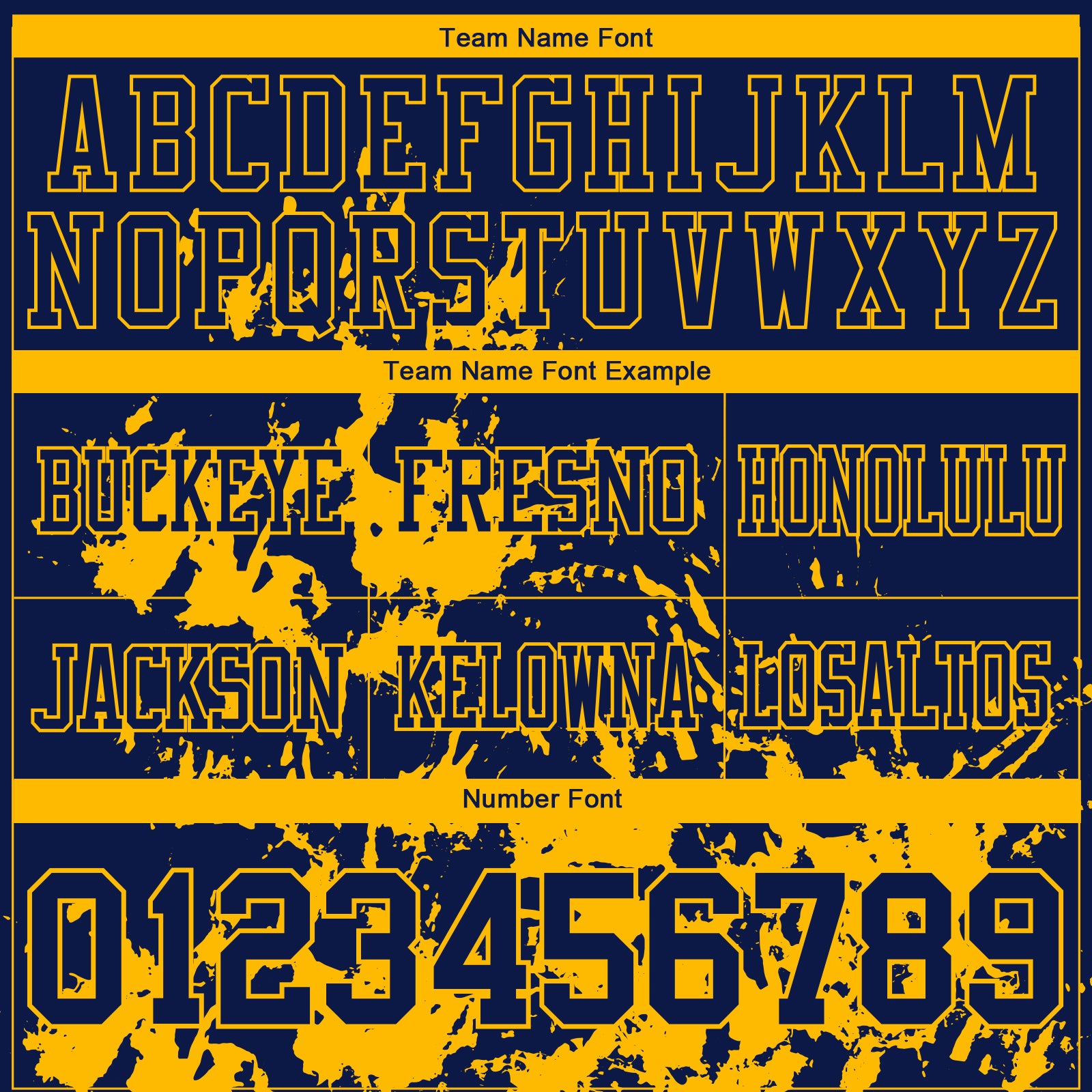 Custom Navy Gold 3D Pattern Splash Authentic Football Jersey - Image 3