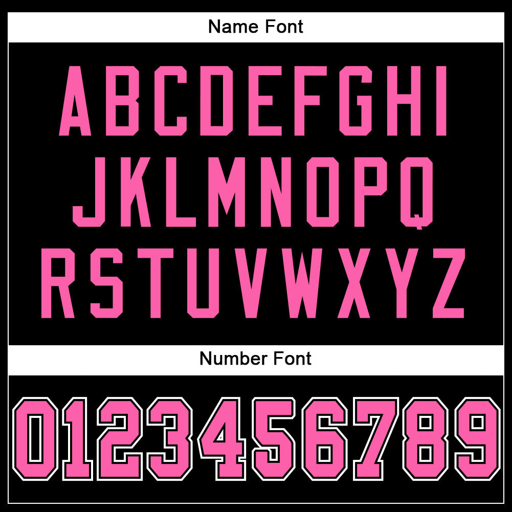 Custom Black Pink-White Mesh Authentic Football Jersey - Image 3