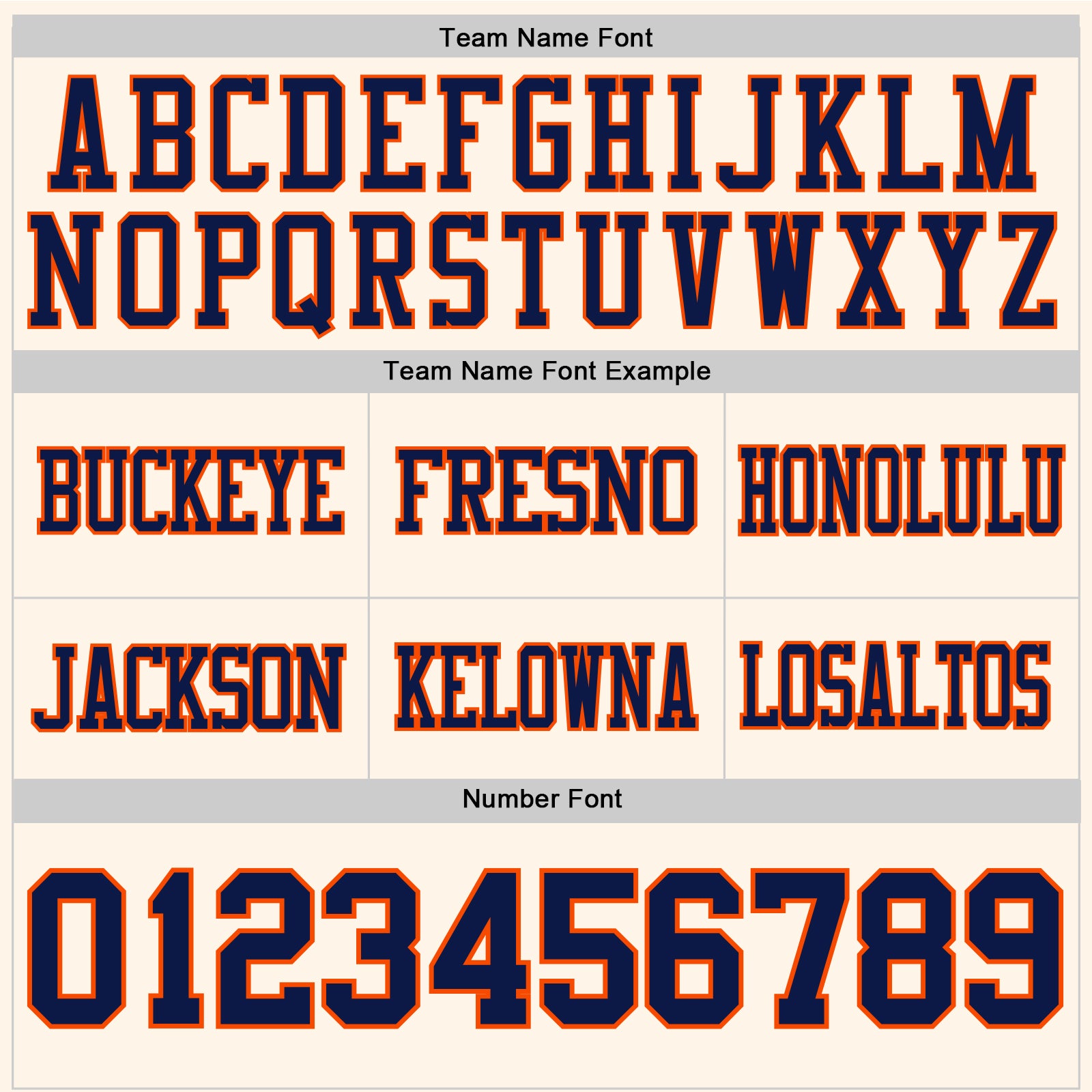 Custom Cream Navy-Orange Authentic Football Jersey - Image 4