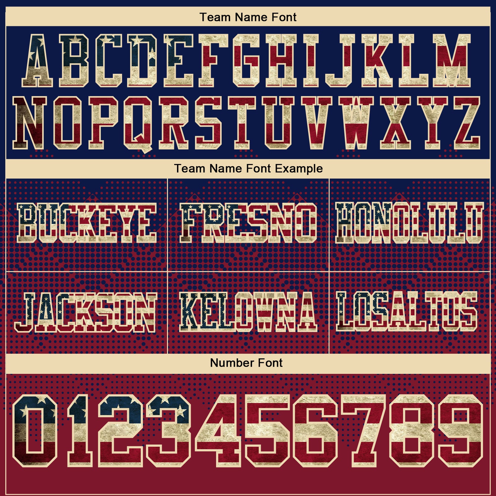 Custom Navy Vintage USA Flag Crimson-Cream Authentic Gradient Square Shape Flag Football Jersey - Image 3