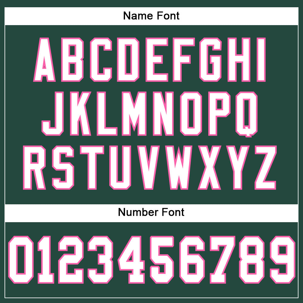 Custom Green White-Pink Mesh Authentic Football Jersey - Image 3