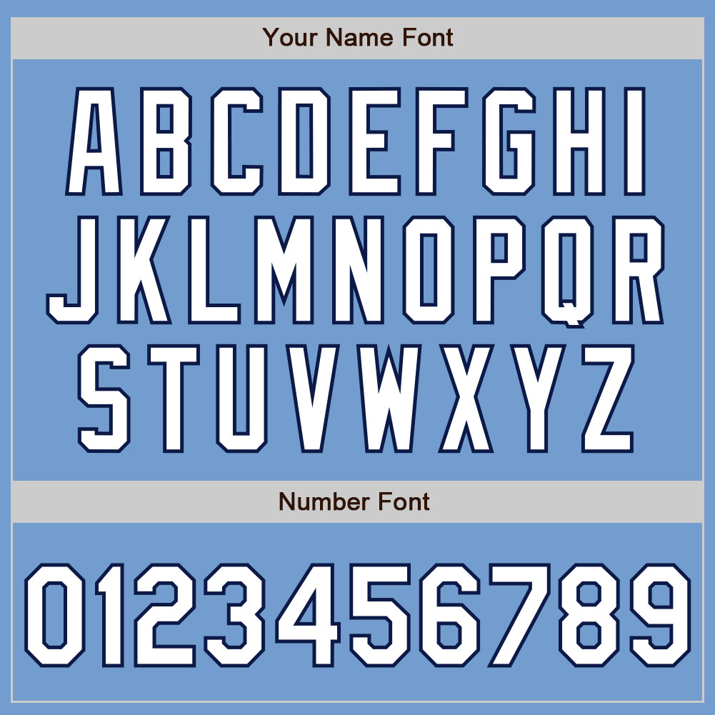 Custom Light Blue White-Navy Authentic Baseball Jersey - Image 4