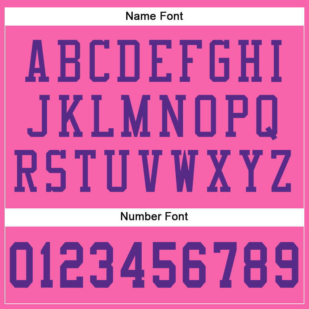 Custom Pink Purple Mesh Authentic Football Jersey - Image 3