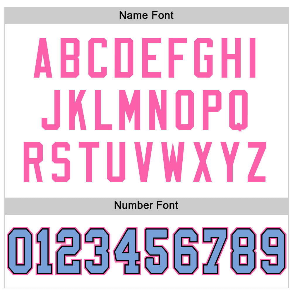 Custom White Light Blue-Pink Mesh Authentic Football Jersey - Image 4