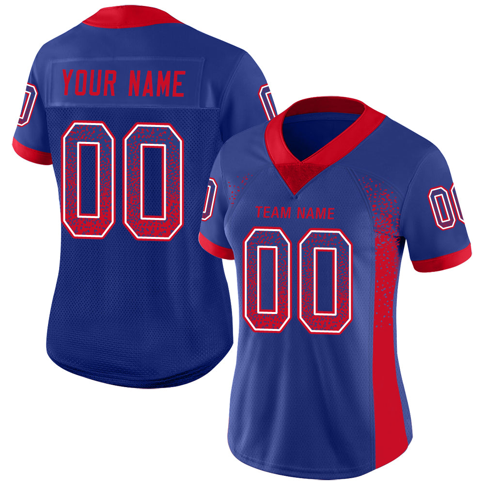 Custom Royal Red-White Drift Fashion Football Jersey - Image 2