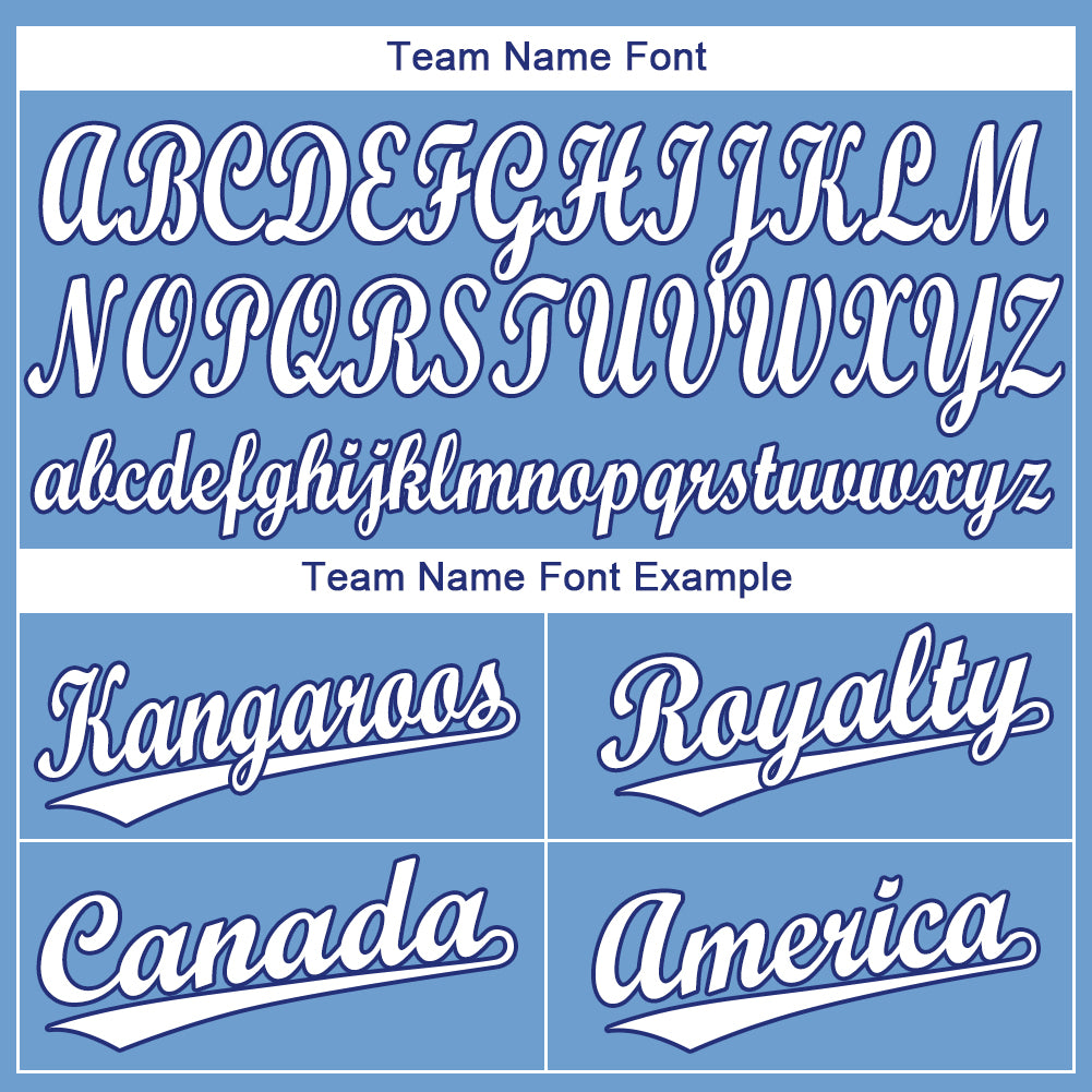 Custom Light Blue White-Royal Baseball Jersey - Image 5