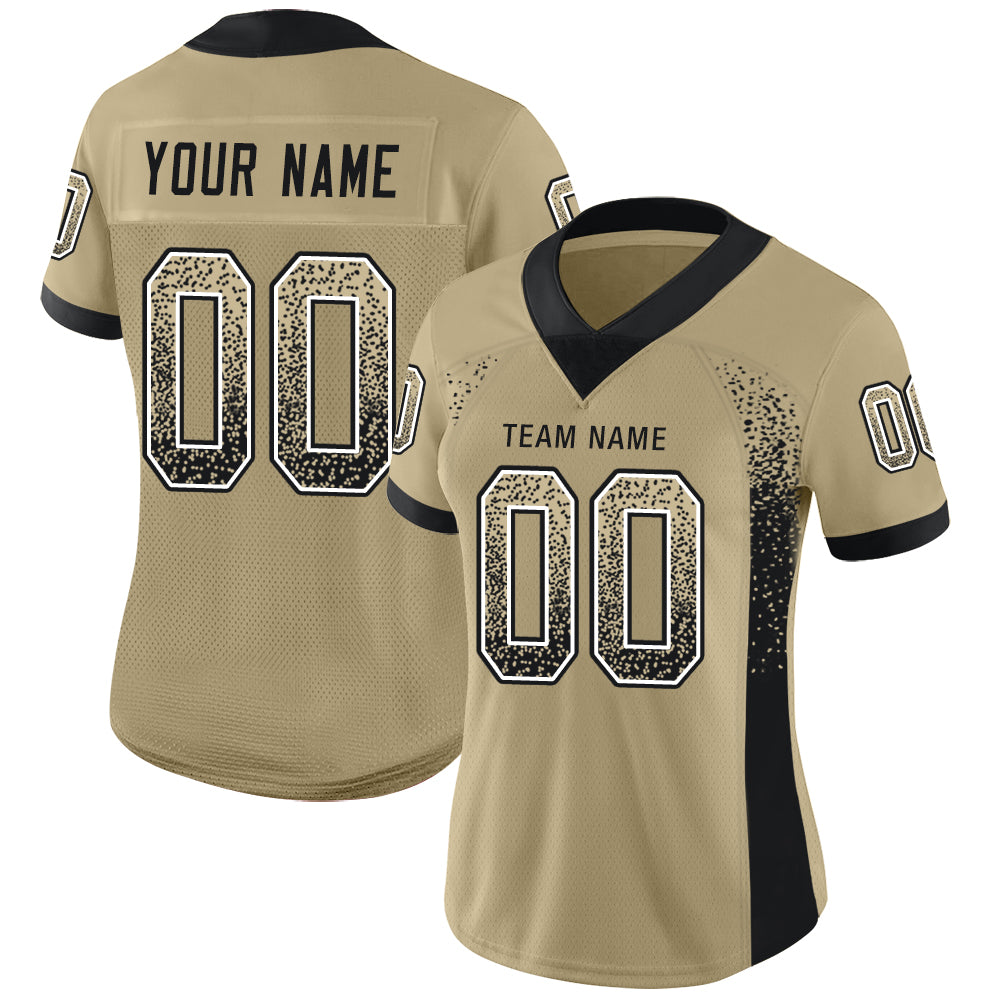 Custom Vegas Gold Black-White Drift Fashion Football Jersey - Image 2